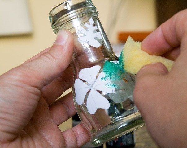 Как из стеклянной банки сделать вазу Как из стеклянной банки сделать вазу