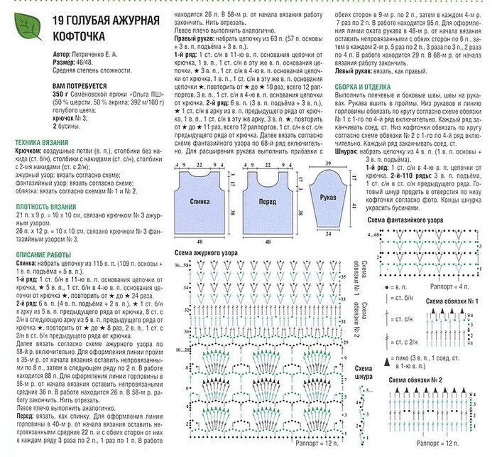 Вязанная крючком кофта на 4 года